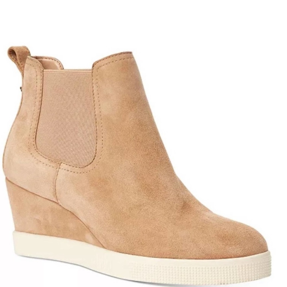 Lauren Ralph Lauren Women's Beige Suede Reade Wedge Sneaker Size 8M shoes, boots - Picture 3 of 9